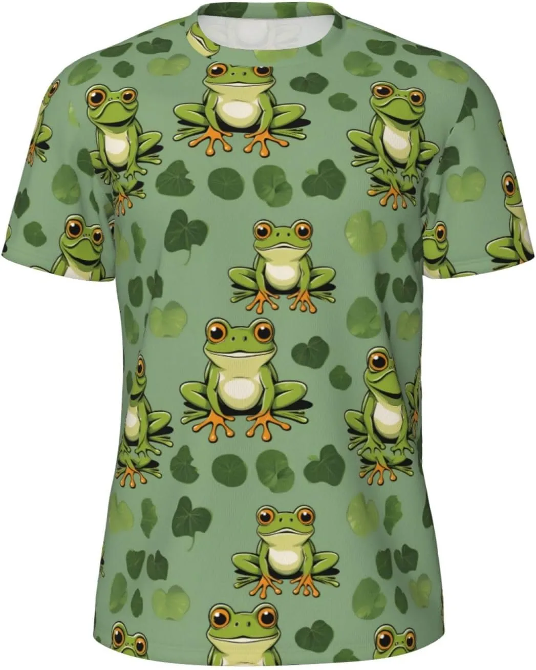 

Футболка мужская летняя с принтом Frog Print, легкая и дышащая SDFHU