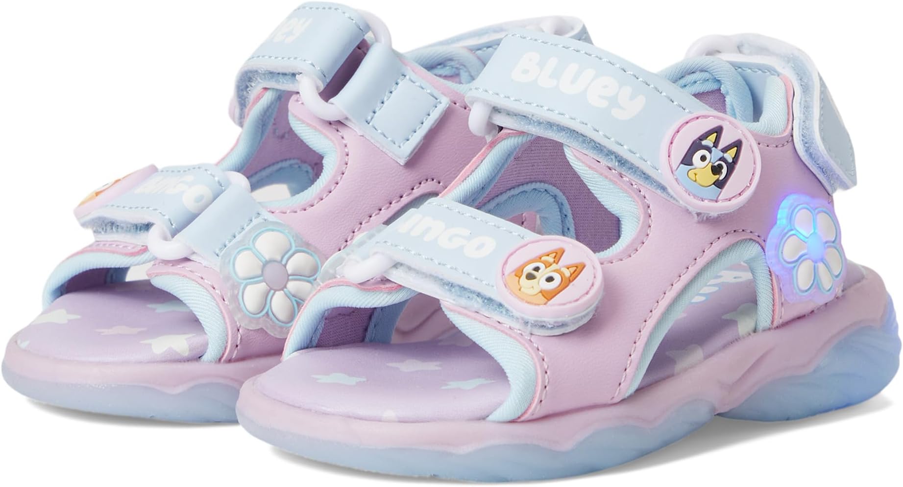 

Сандалии Ground Up Bluey and Bingo Light Up Sandals, розовый