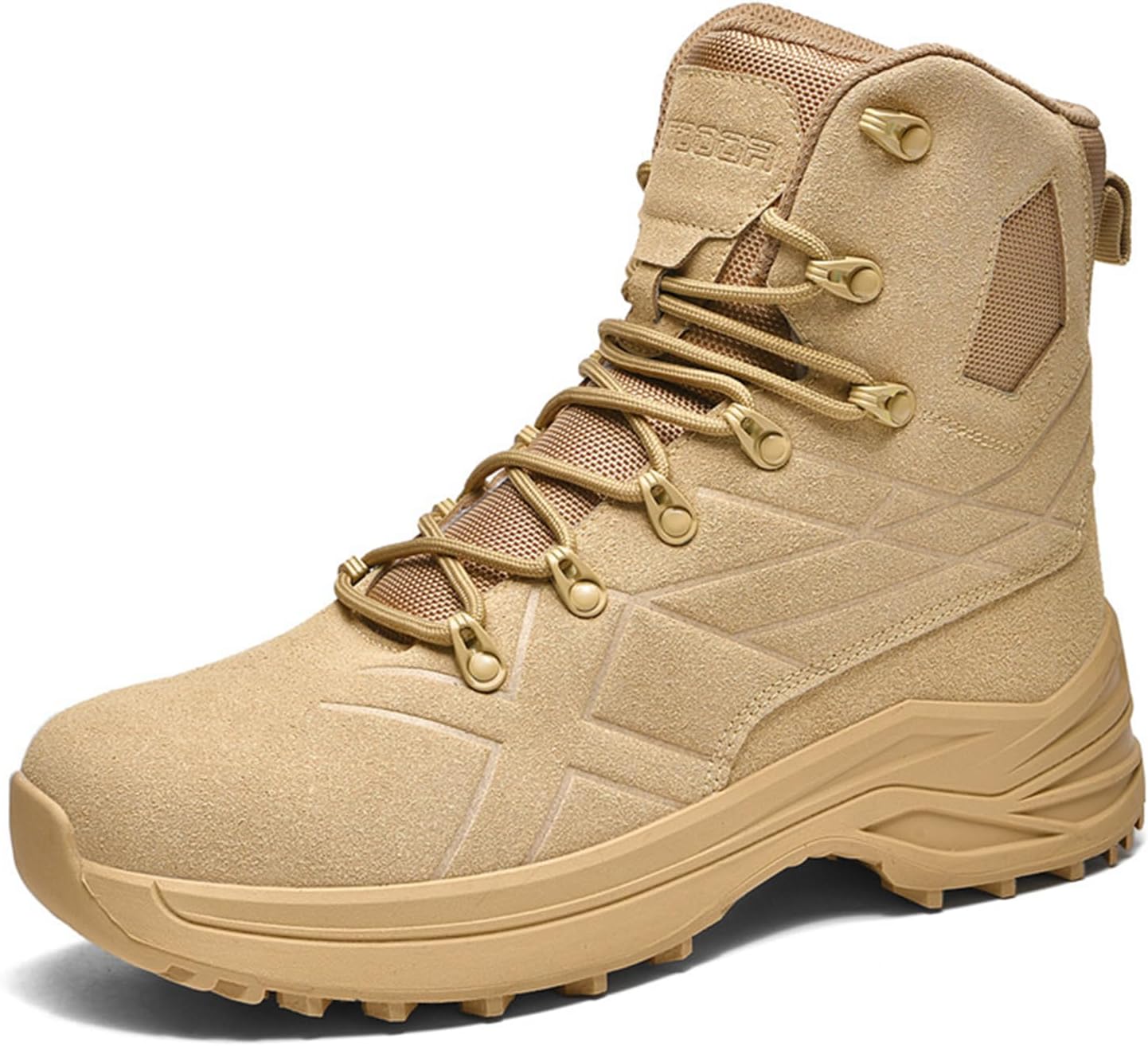 

Мужские замшевые высокие ботинки на шнуровке, дышащие, противоскользящие, командорские, пустынные тактические ботинки для наружных миссий, походов и тренировок Nxnbhsl, Sand Color