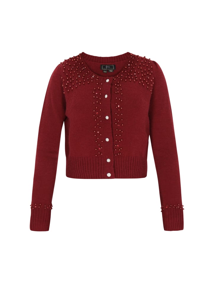 

Женский кардиган бордового цвета faina