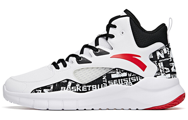 

ANTA Basketball Collection Vintage Basketball Shoes Men High-top ANTA White/University Red/Black, Белый, ANTA Basketball Collection Vintage Basketball Shoes Men High-top ANTA White/University Red/Black