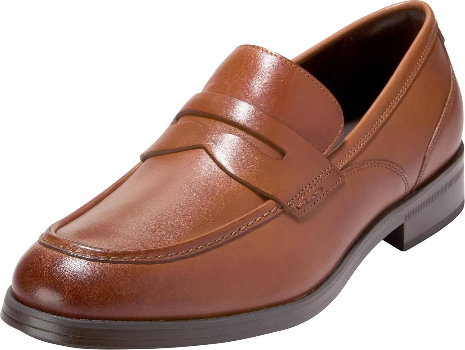 Мужские лоферы-тапочки Cole Haan Newmark Grand Penny, British Light Brown Dark Brown