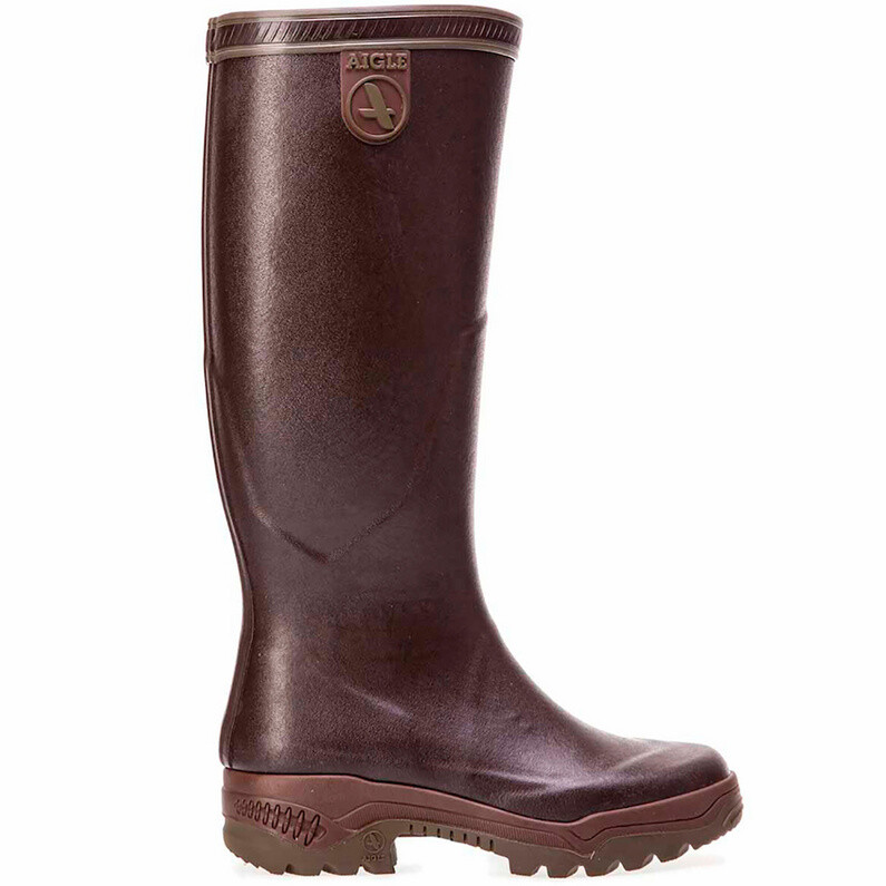 Женские резиновые сапоги Aigle из натурального каучука, коричневый