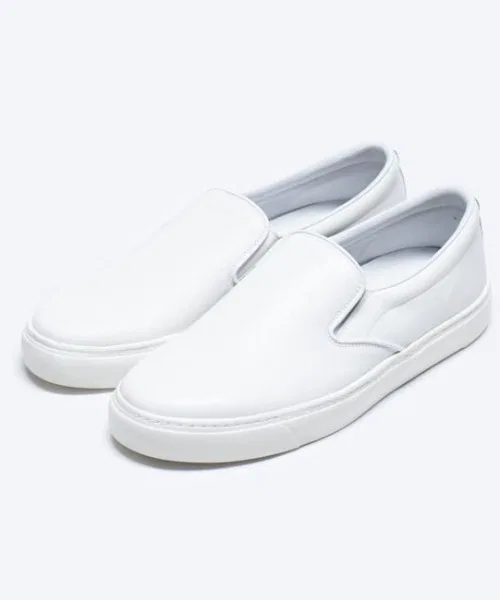 Унисекс слипоны YOAK LILY 2 из натуральной кожи, белые