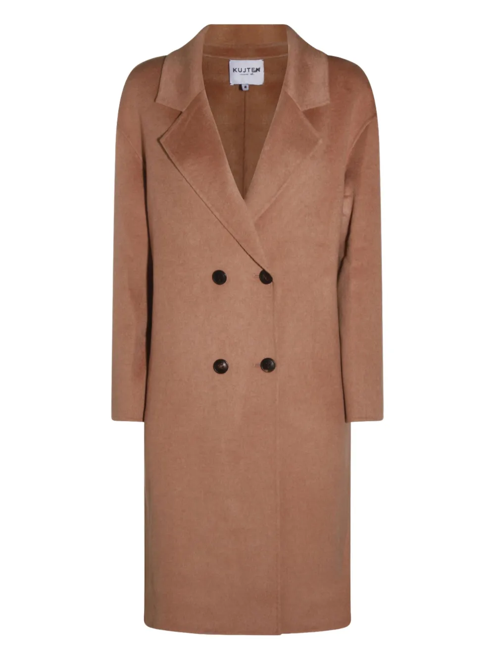 

Двубортное шерстяное пальто kujten, коричневый