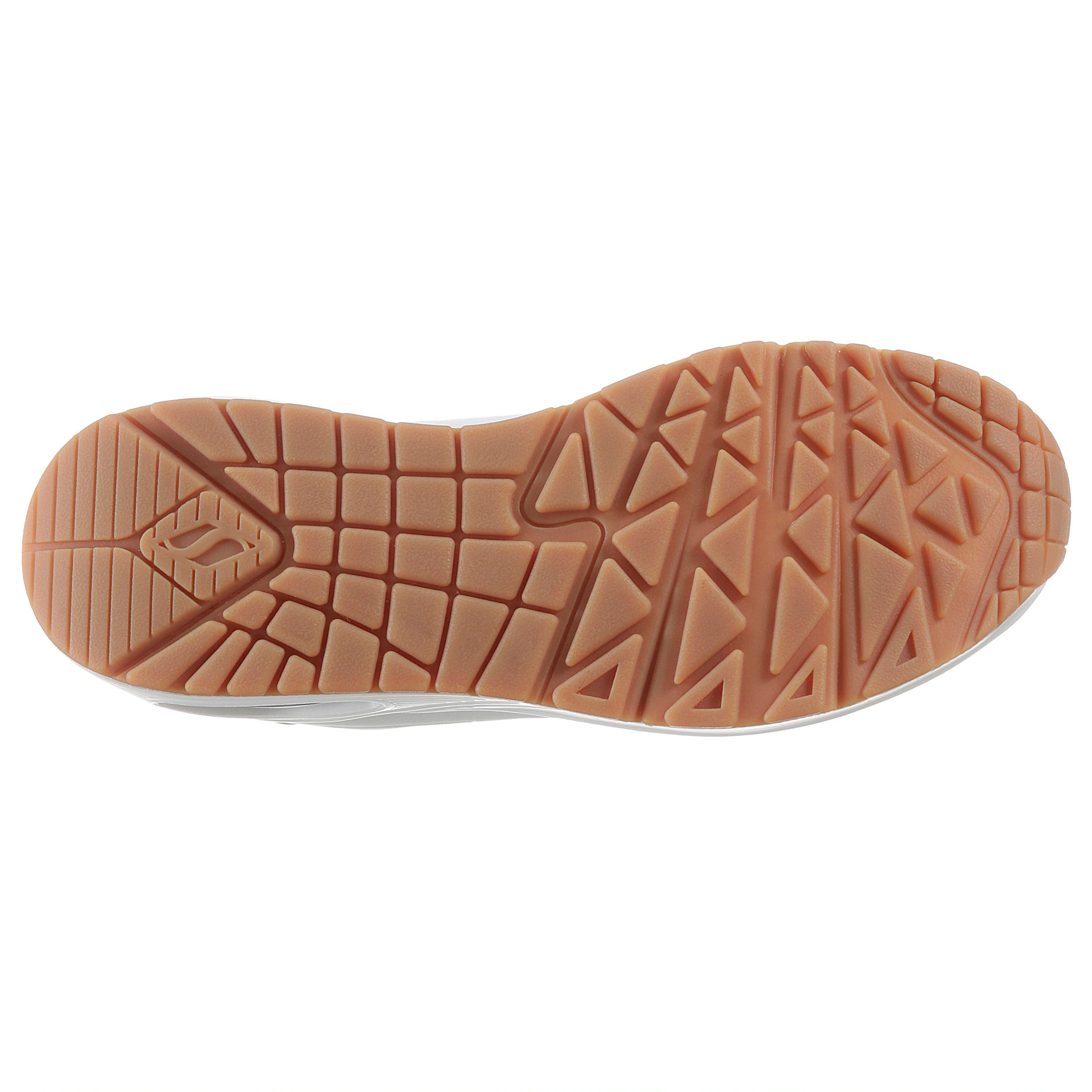 Слипоны Skechers "UNO SHIMMER AWAY", тапочки, повседневная обувь, полуботинки на модной танкетке, белый — фото 3