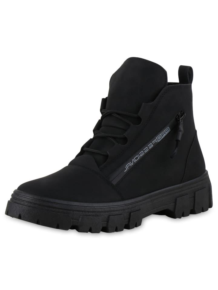 Ботильоны VAN HILL Schnürstiefeletten Chelsea, черный