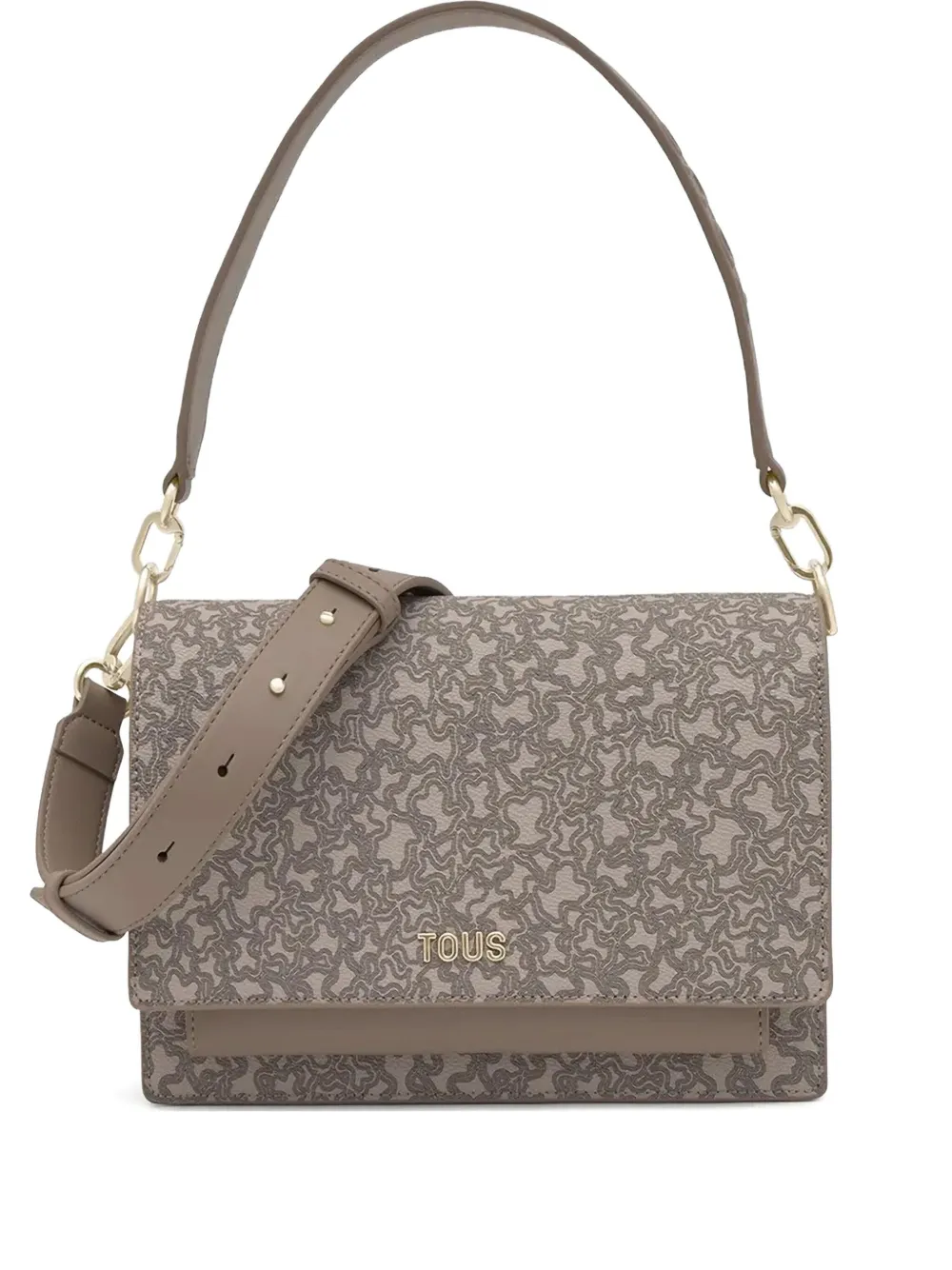 

Сумка через плечо с фирменным логотипом Tous, серый