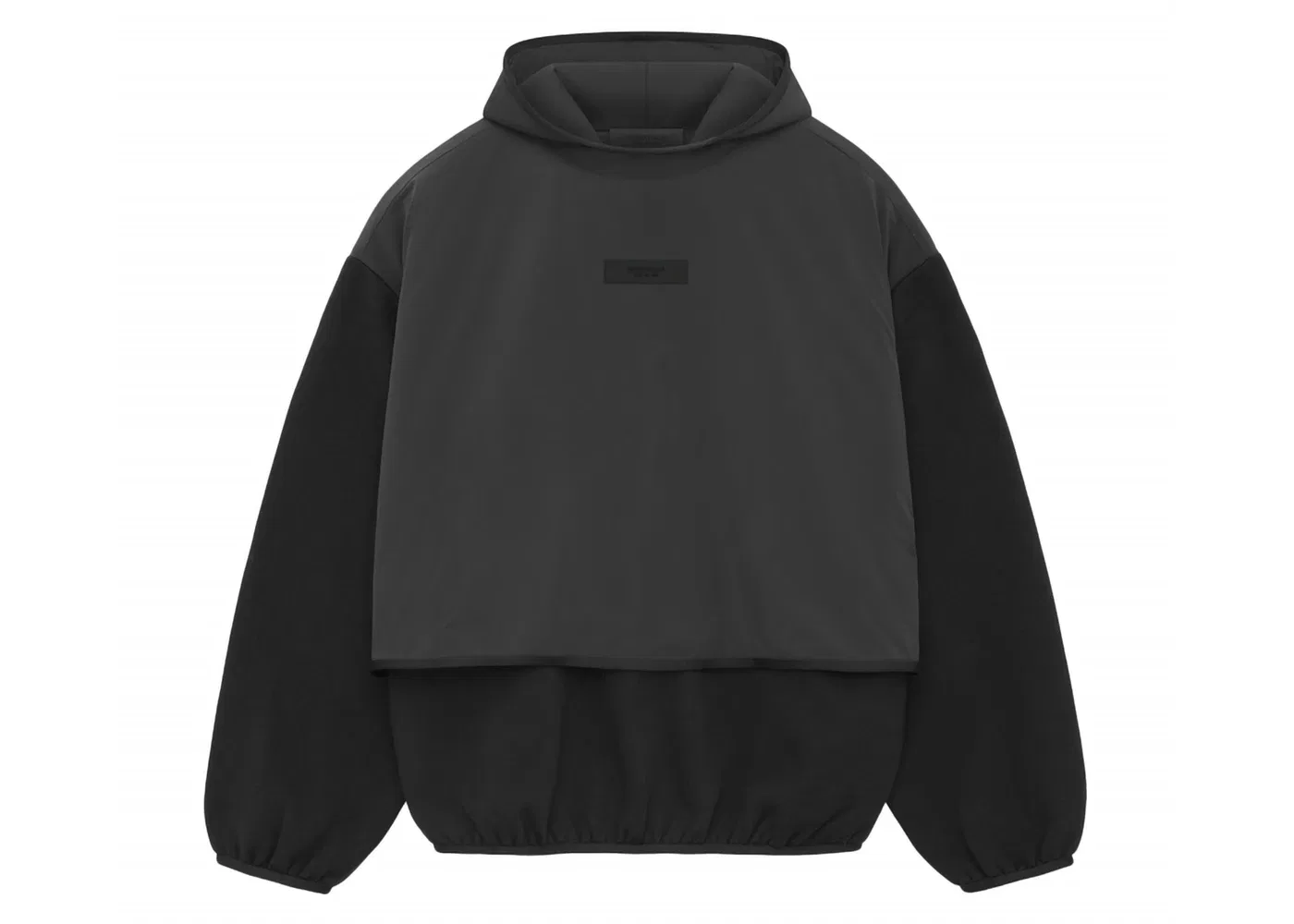 Мужской худи с капюшоном из нейлона и флиса Core Collection Fear of God, Black/ Black