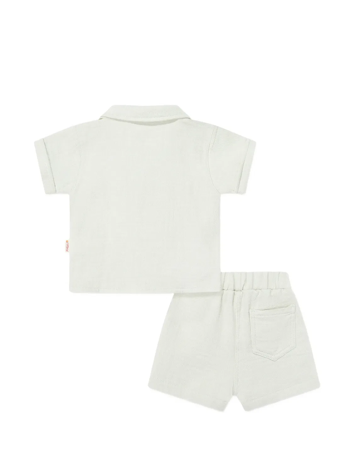 Комплект из рубашки и шортов на пуговицах Tiffany Kids, зеленый — фото 2