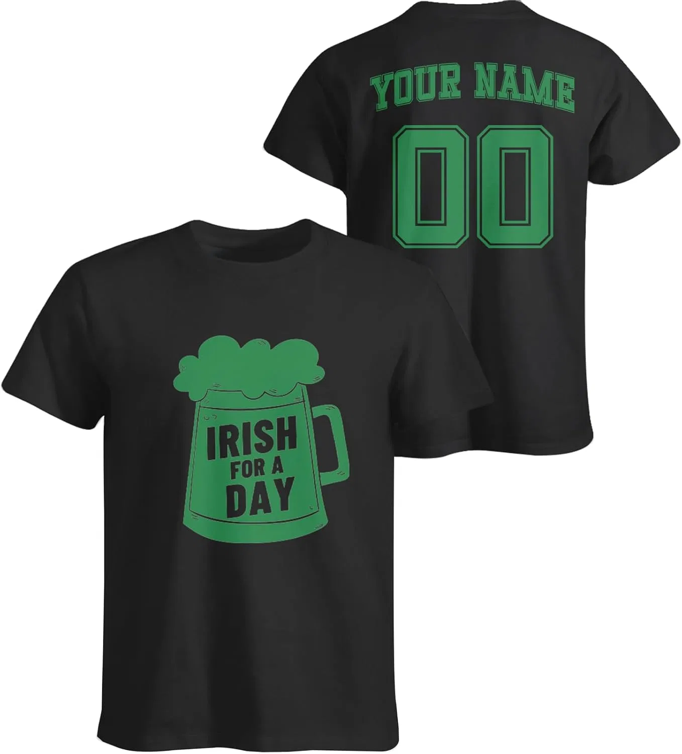 Футболка с принтом клевера Personalized, Green