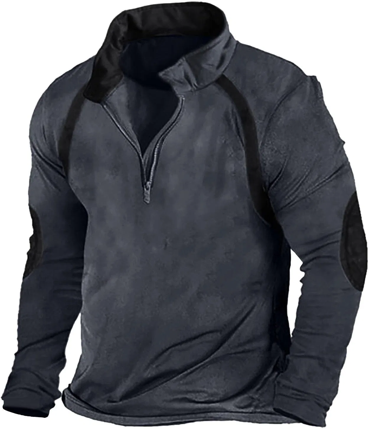 Мужская водолазка с четверть-застежкой NoxwB, Dark Gray