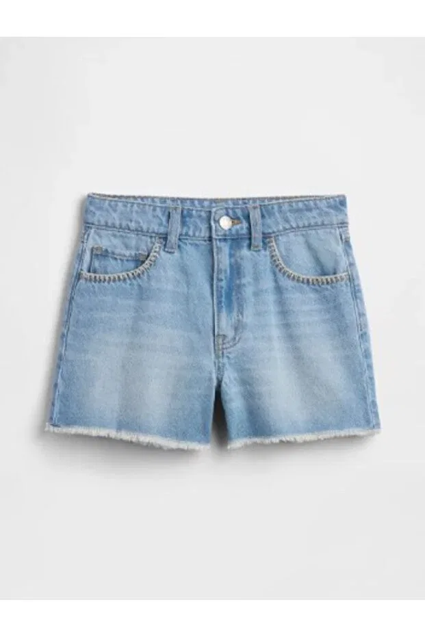 Детские шорты для девочек джинсовые Gap Kids, Blue — фото 3