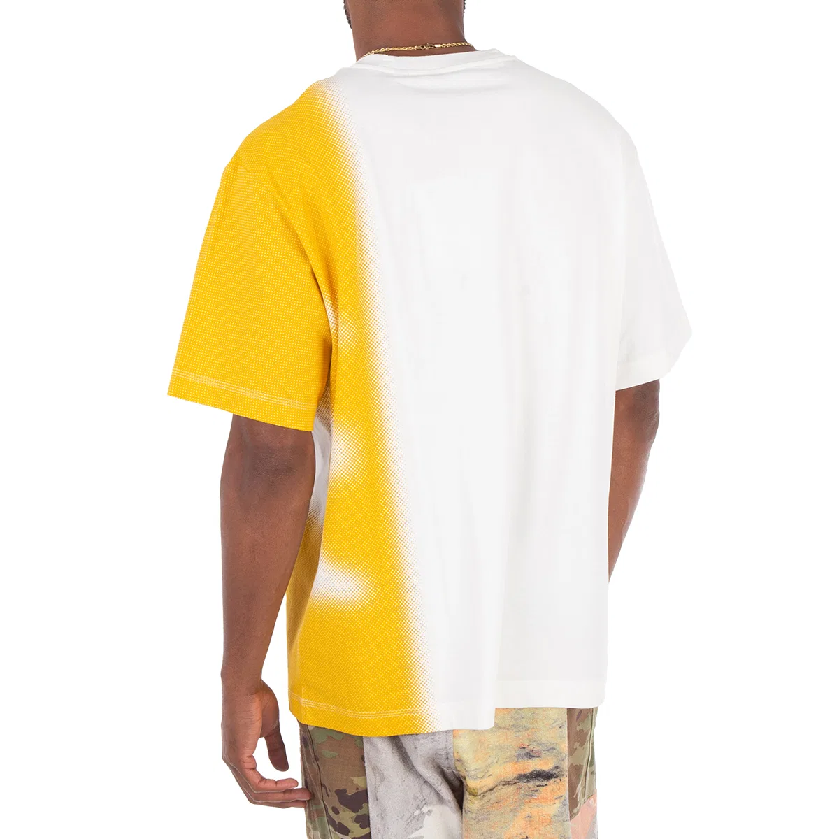 Футболка хлопковая с двухцветным дизайном Ekd Two-Tone Crew Neck Cotton T-Shirt Burberry, Salt — фото 3