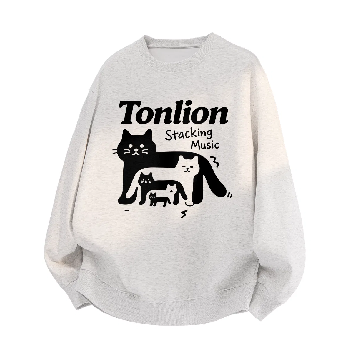 Детский свитшот с капюшоном Tonlion, Grey Bean Green — фото 3
