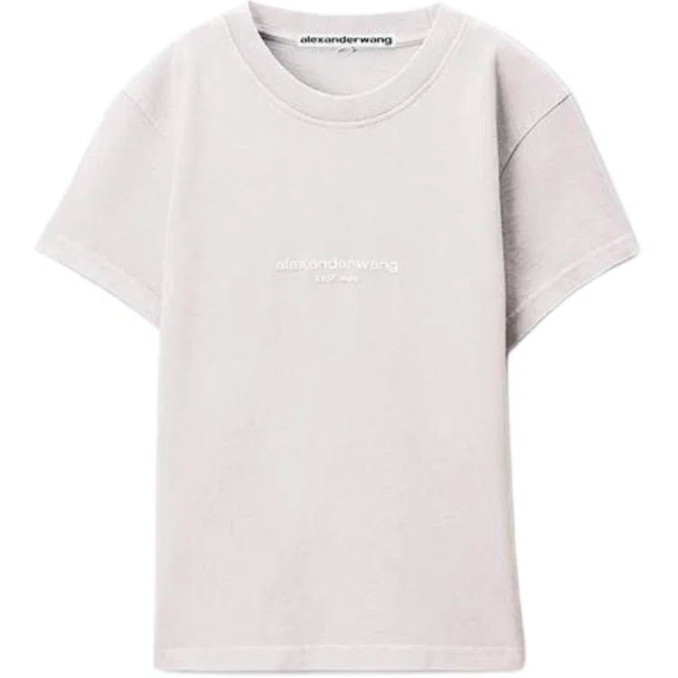Женская футболка с круглым вырезом прямого кроя Alexander Wang, Light Pink