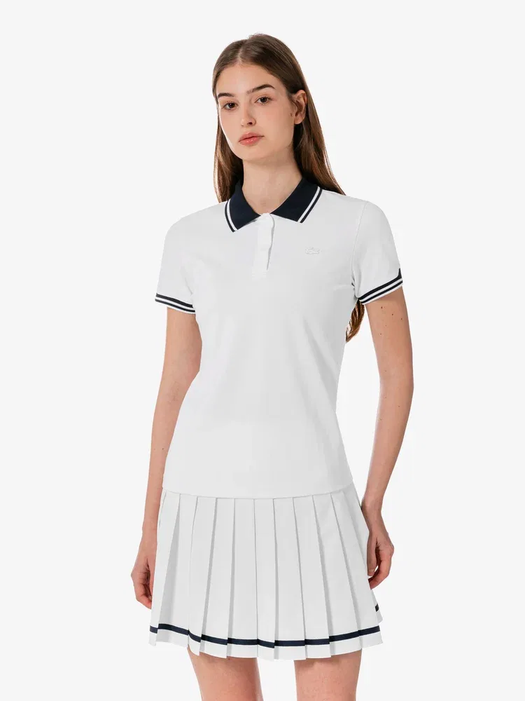 Женское поло LACOSTE, цвет White