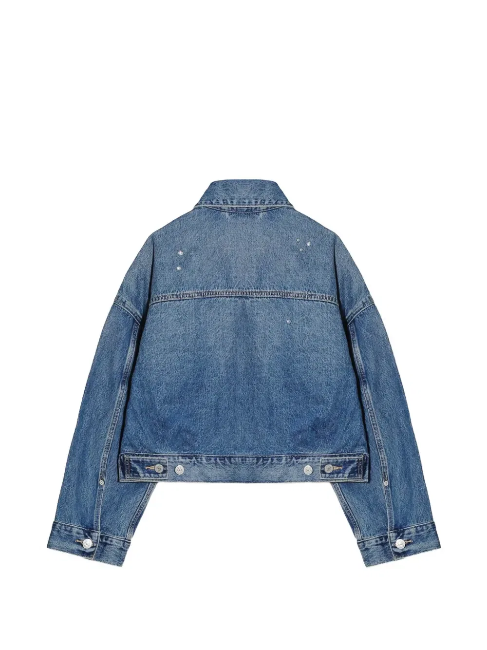 Укороченная джинсовая куртка, украшенная стразами Levi'S, синий — фото 2