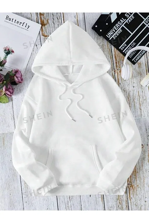 Детское худи для девочек с принтом Oversize hooded children'ssweatshirt- butterfly printed hoodie Keywest, White — фото 2