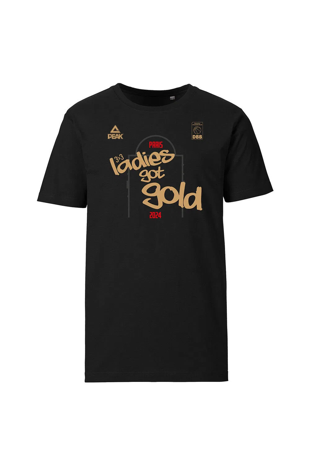 Детская футболка с принтом Girls Got Gold Peak, Schwarz