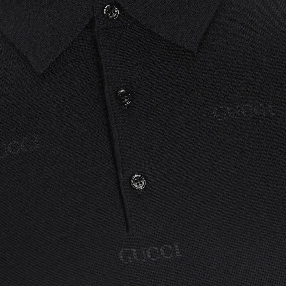 Мужской свитер с поло-воротником Black GUCCI — фото 4