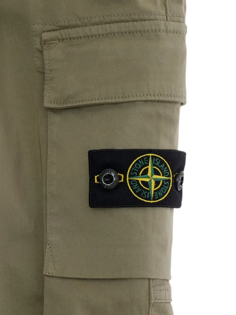 Карго-брюки с нашивкой в виде компаса Stone Island Junior, бежевый — фото 3