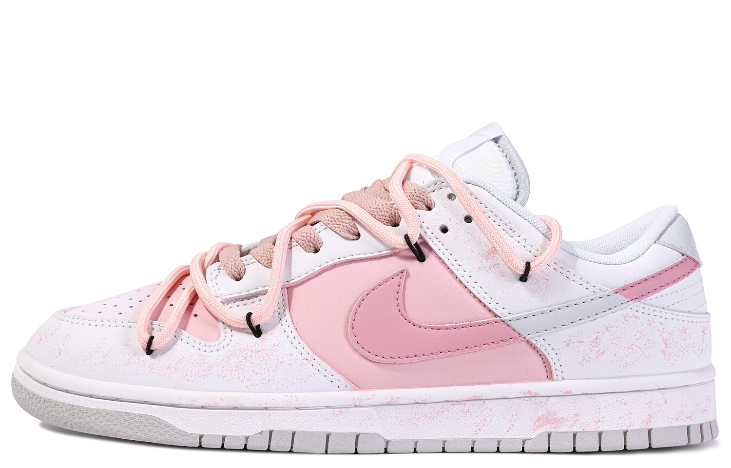 

Кроссовки для скейтбординга Dunk мужские с низким верхом розовый/белый Nike