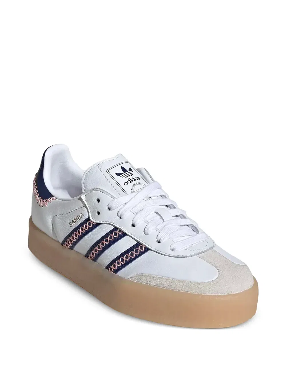 Кроссовки Samba с отстрочкой Adidas Kids, белый