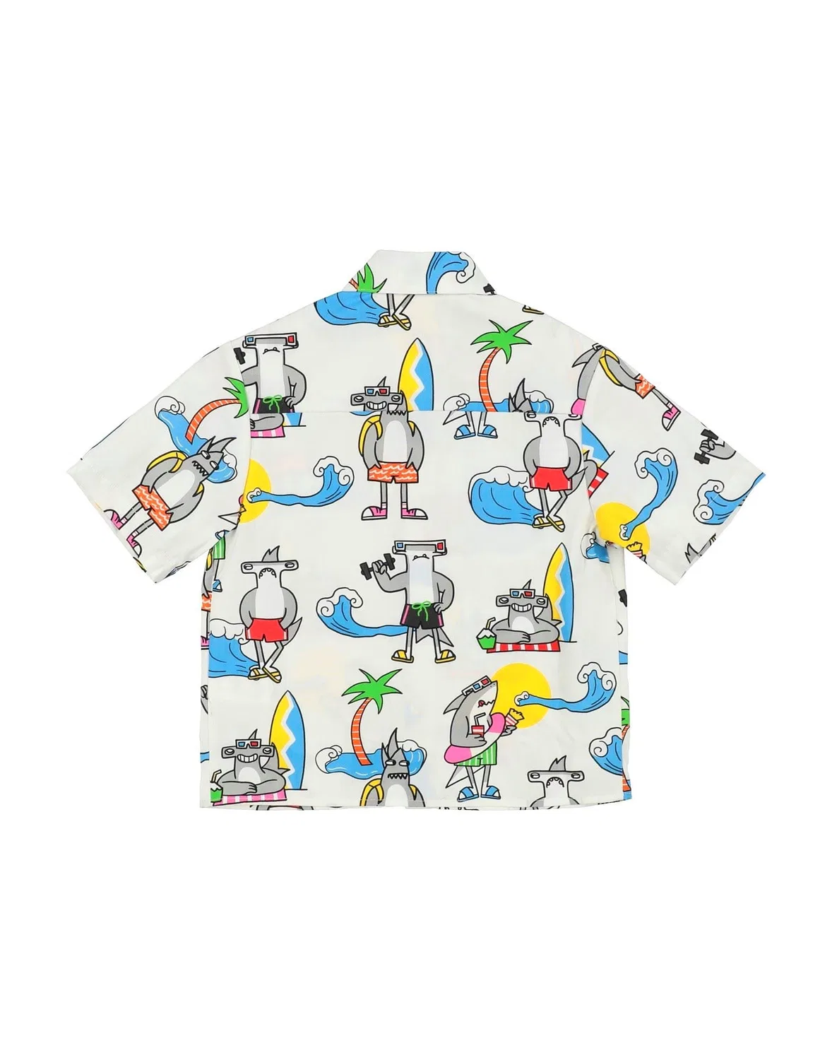 Детская рубашка с коротким рукавом Stella Mccartney Kids, белый — фото 2