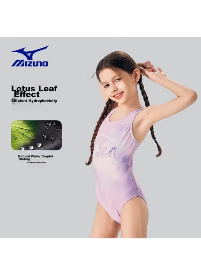 Купальник слитный треугольный для девочек 418 Mizuno, розовый — фото 4
