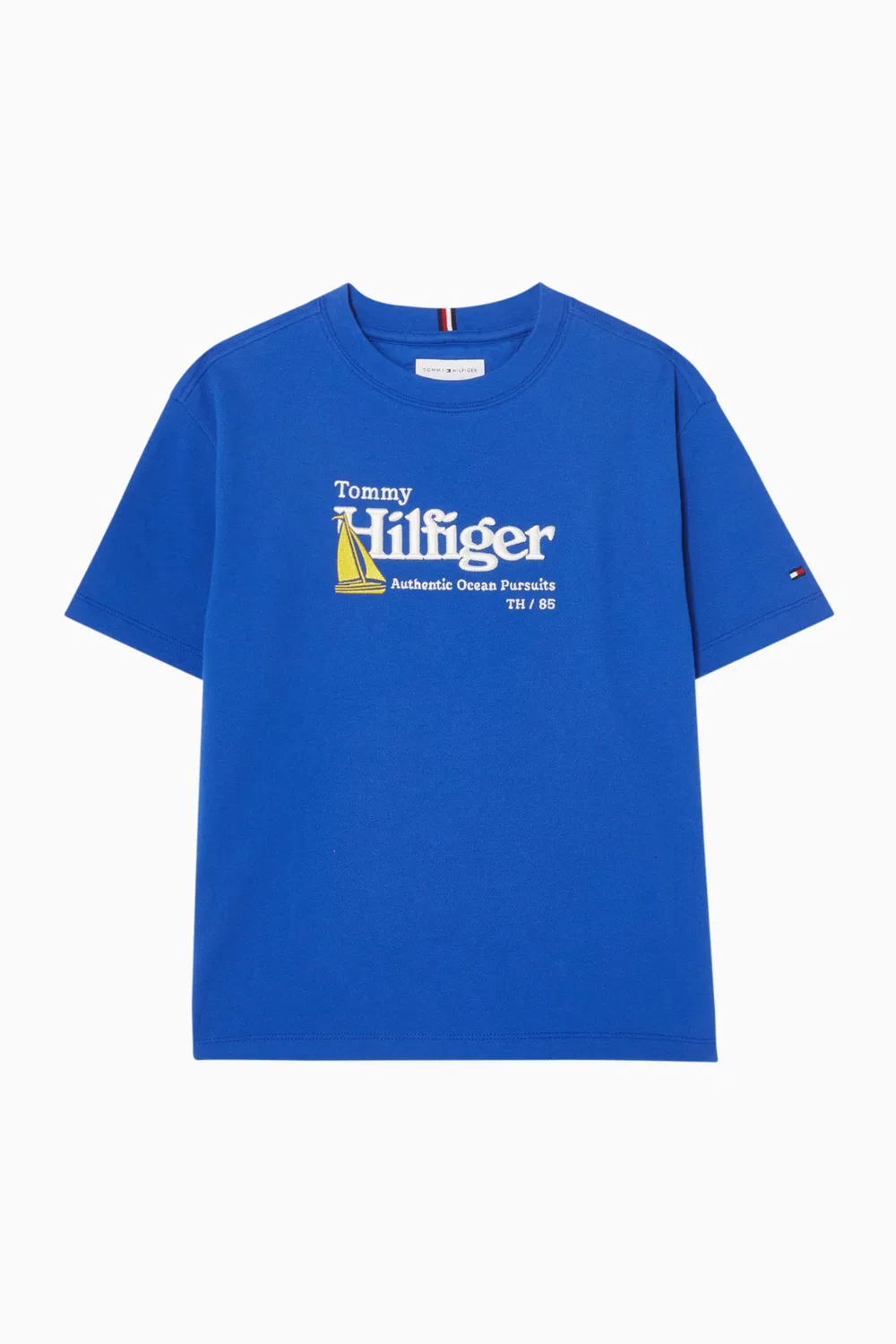 Футболка с вышивкой логотипа Tommy Hilfiger, синий