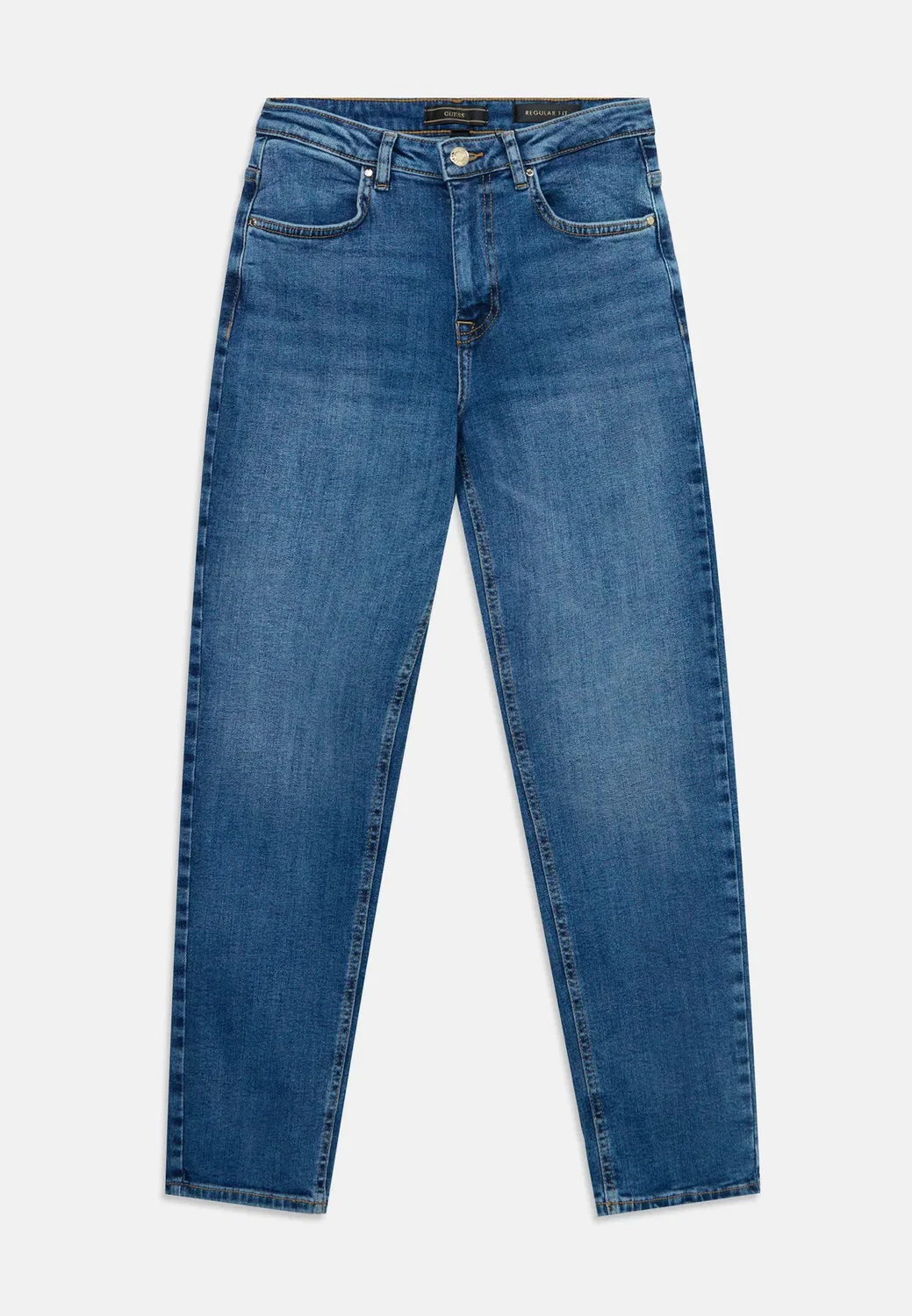 Удобные брюки - джинсы зауженного кроя Guess, Deep Teal Blue Wash — фото 3