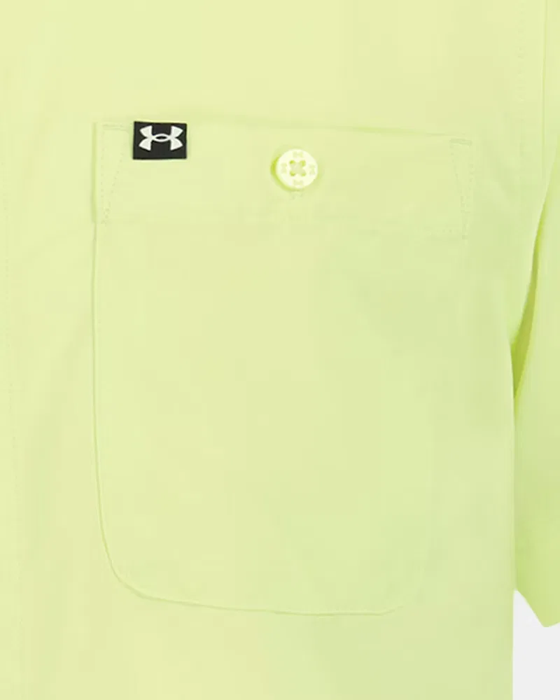 Рубашка для мальчиков с защитой UPF 50+ и влагоотводящей тканью Drift Tide Fish UnderArmour, Fade Green/White — фото 2
