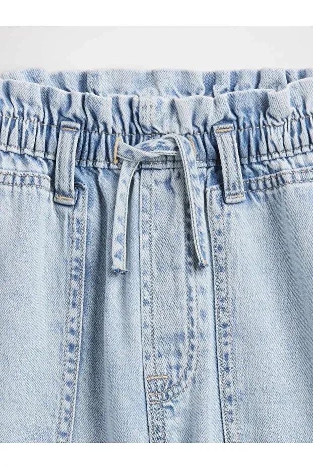 Детские шорты для девочек с высокой посадкой Gap, Light Blue — фото 2