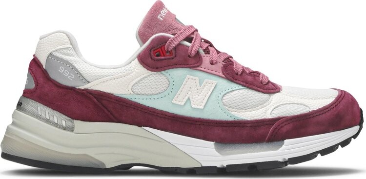 Кроссовки New Balance Kith x 992 Made in USA 'Kithmas Collection - Burgundy Reef', красный — фото 2