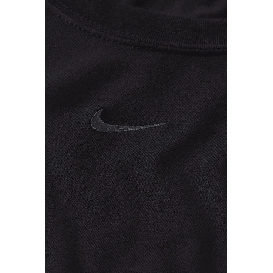 Женская футболка-кроп с принтом Chill Knit Sup Crop Nike, Черный — фото 4