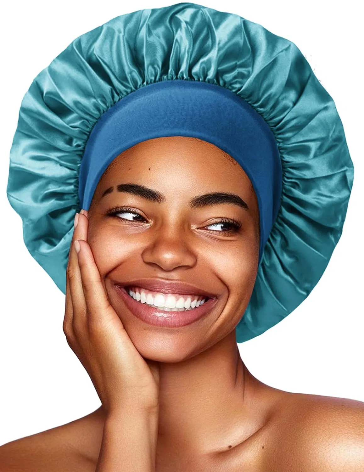Шапочка для душа Satin Sleep Cap Weardear, 1 шт, 30 см, Teal