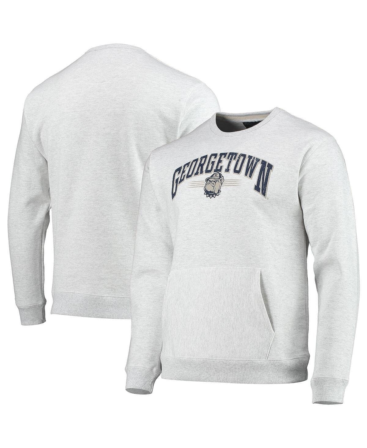 

Мужская серая меланжевая толстовка georgetown hoyas upperclassman pocket pullover sweatshirt League Collegiate Wear, мульти