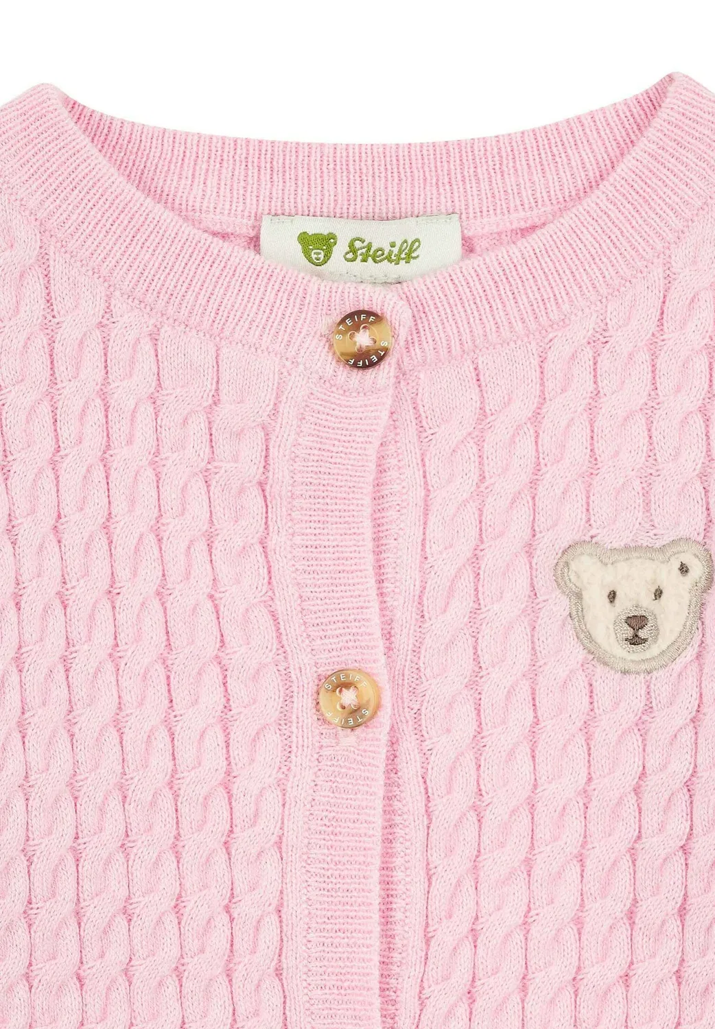 Strickjacke baby wellness унисекс - кардиган Steiff, Pink Lady Melange — фото 3