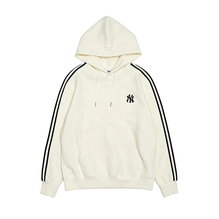 Детский худи с капюшоном Monogram Cream MLB