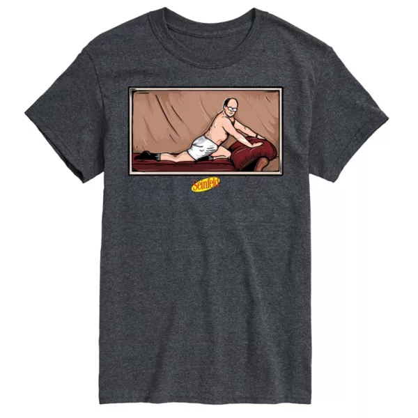 

Мужская футболка Seinfeld George Costanza The Package Licensed Character, цвет charcoal gray