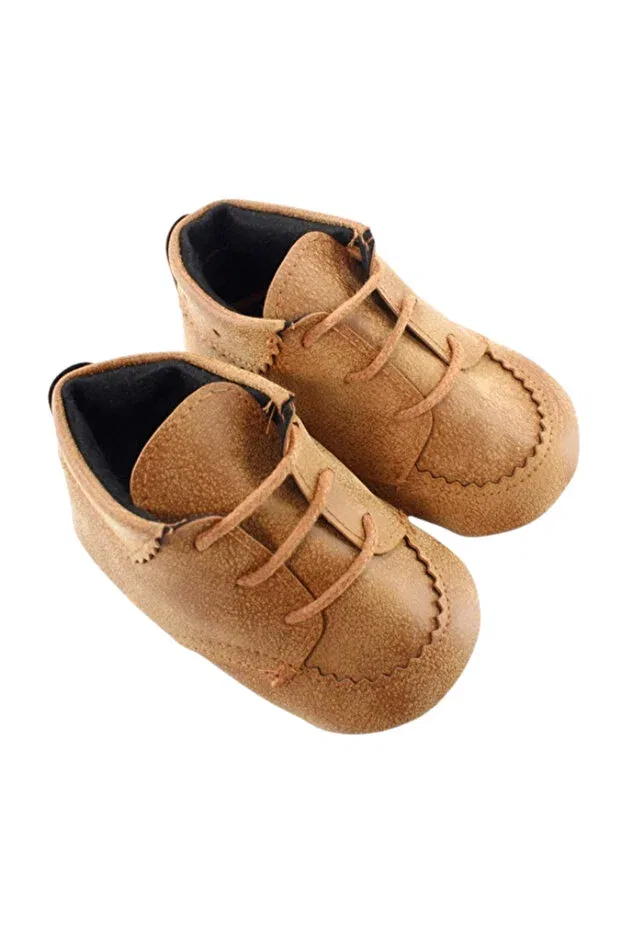 Детские ботиночки для новорожденных из нубука Babexi, Tan Color