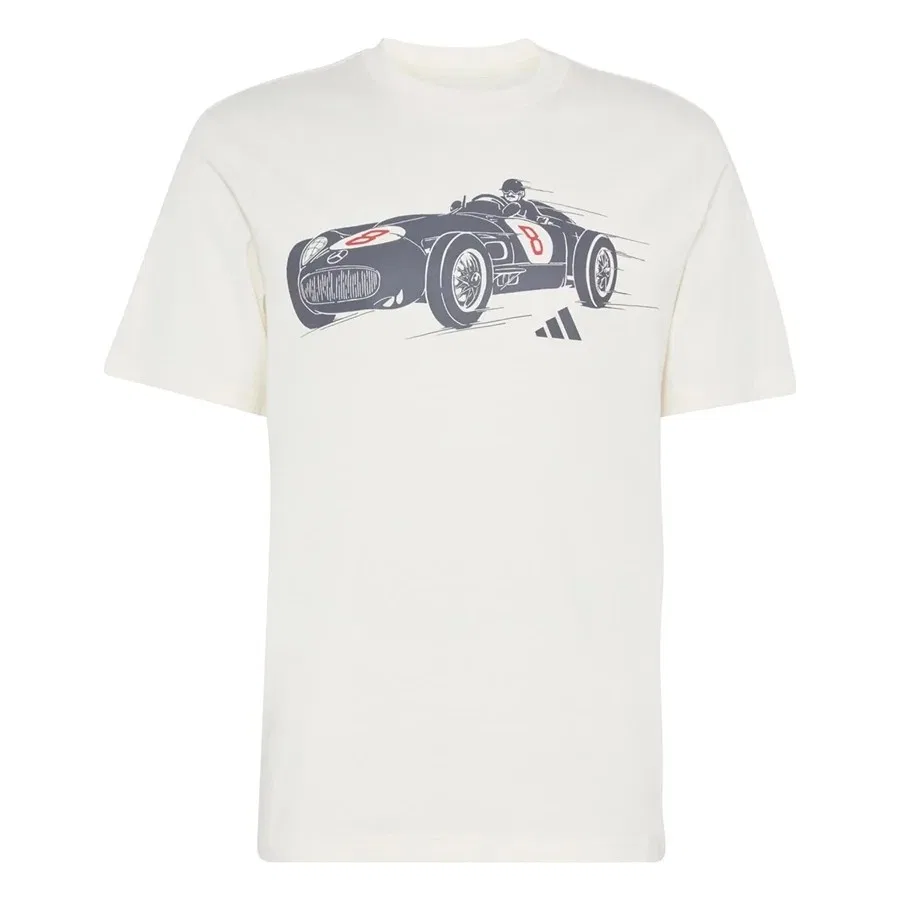 Футболка с длинным рукавом Mercedes-AMG Petronas Formula 1 Team Silver Arrows 1955 Graphic Tee adidas, Белый