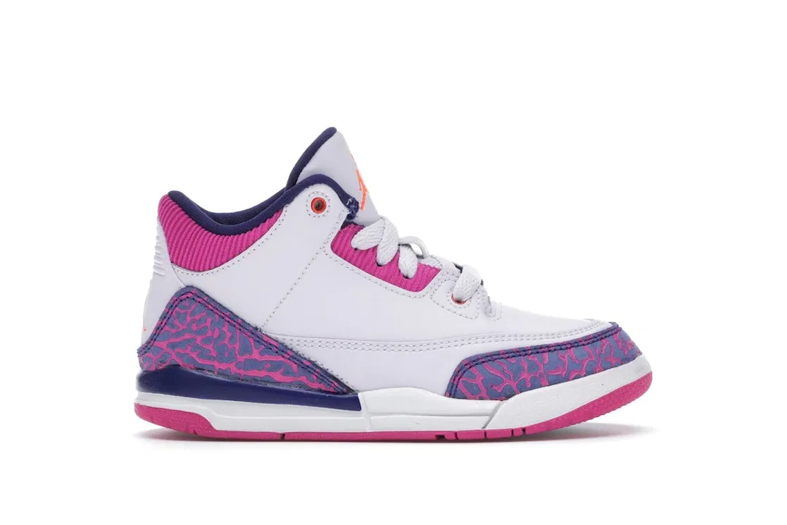 Детские кроссовки Lifestyle Jordan 3 Retro Barely Grape, Barely Grape/Hyper Crimson-Fire Pink