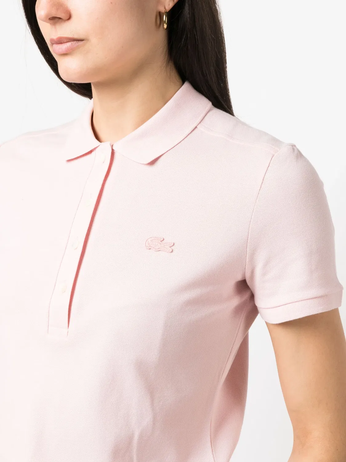 Поло с логотипом из хлопка Lacoste, светло-розовый — фото 4