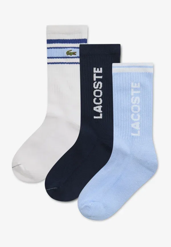 Полосатые носки унисекс, комплект из 3 пар Lacoste, морской