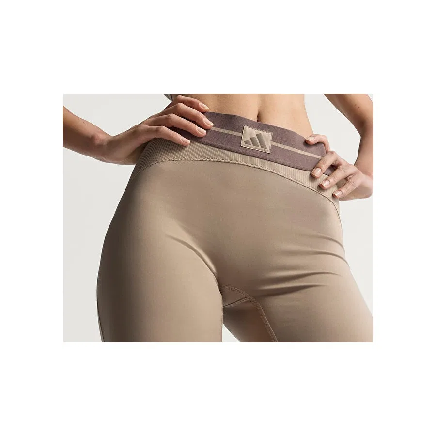 Женские спортивные леггинсы Hyg Rib 1/1 L adidas, Кремовый — фото 3