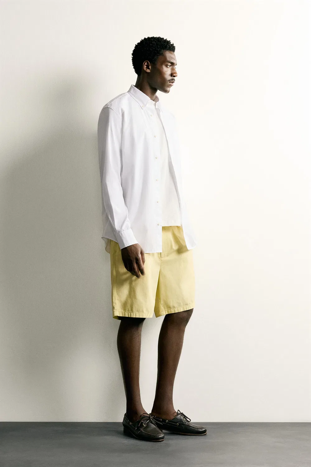 Хлопковая рубашка стандартного кроя ZARA, White — фото 4