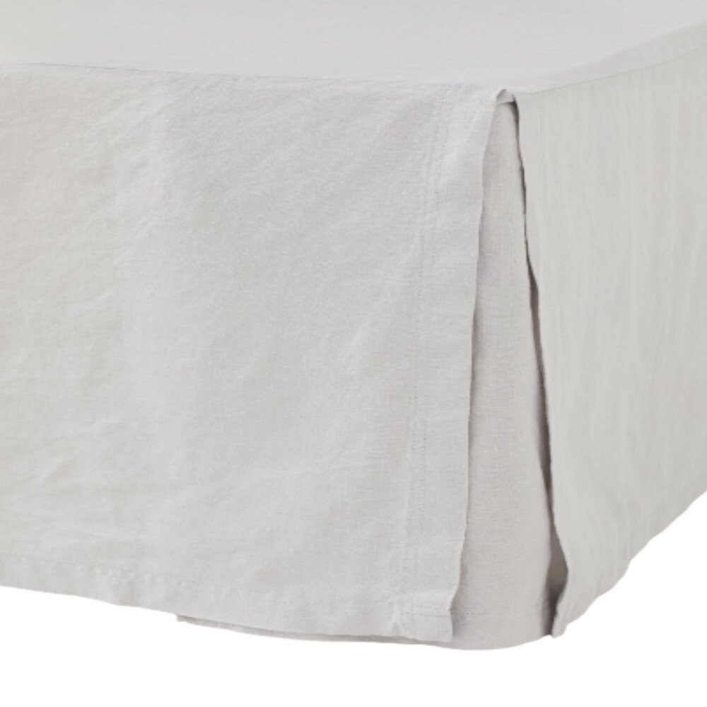 

Подзор для кровати из хлопка H&M Home Linen-blend, светло-серый