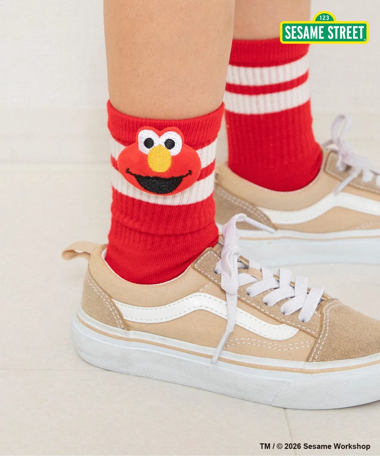 Детские носки с объемным дизайном SESAME STREET, Красный